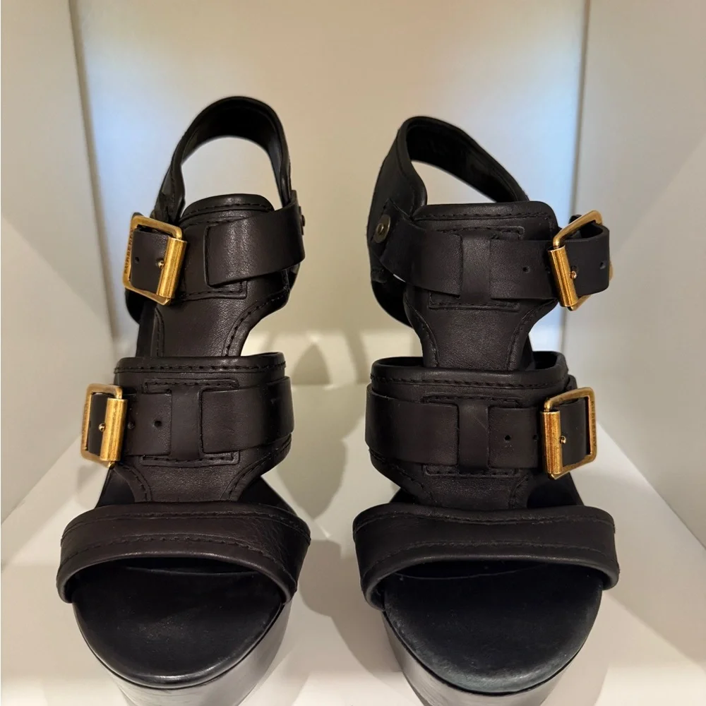 Burberry Aviator Beatty Platform Heels - Size 39 - Picture 2 of 8